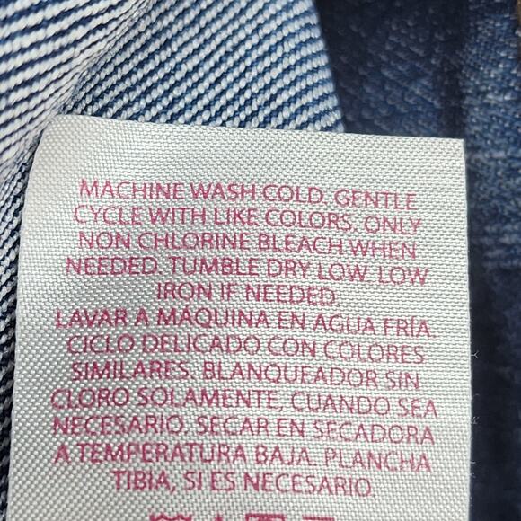 NWT No Boundaries Mini Skirt Juniors MEDIUM 7-9 Blue Jean Denim Hi Rise Paneled - Picture 7 of 9